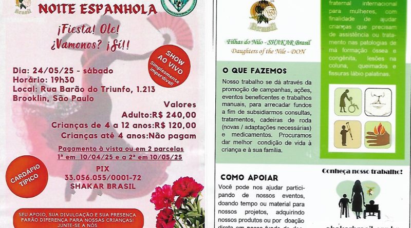 Jantar Beneficente “Noite Espanhola” reúne solidariedade e encanto em São Paulo.
