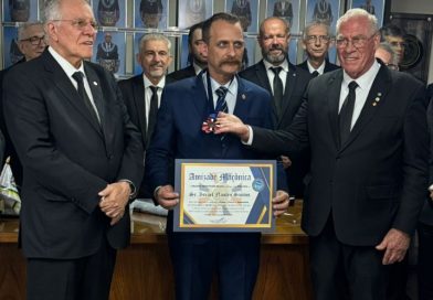 Sargento Nantes recebe homenagem do Grande Oriente do Brasil em solenidade na Sede do GOB.